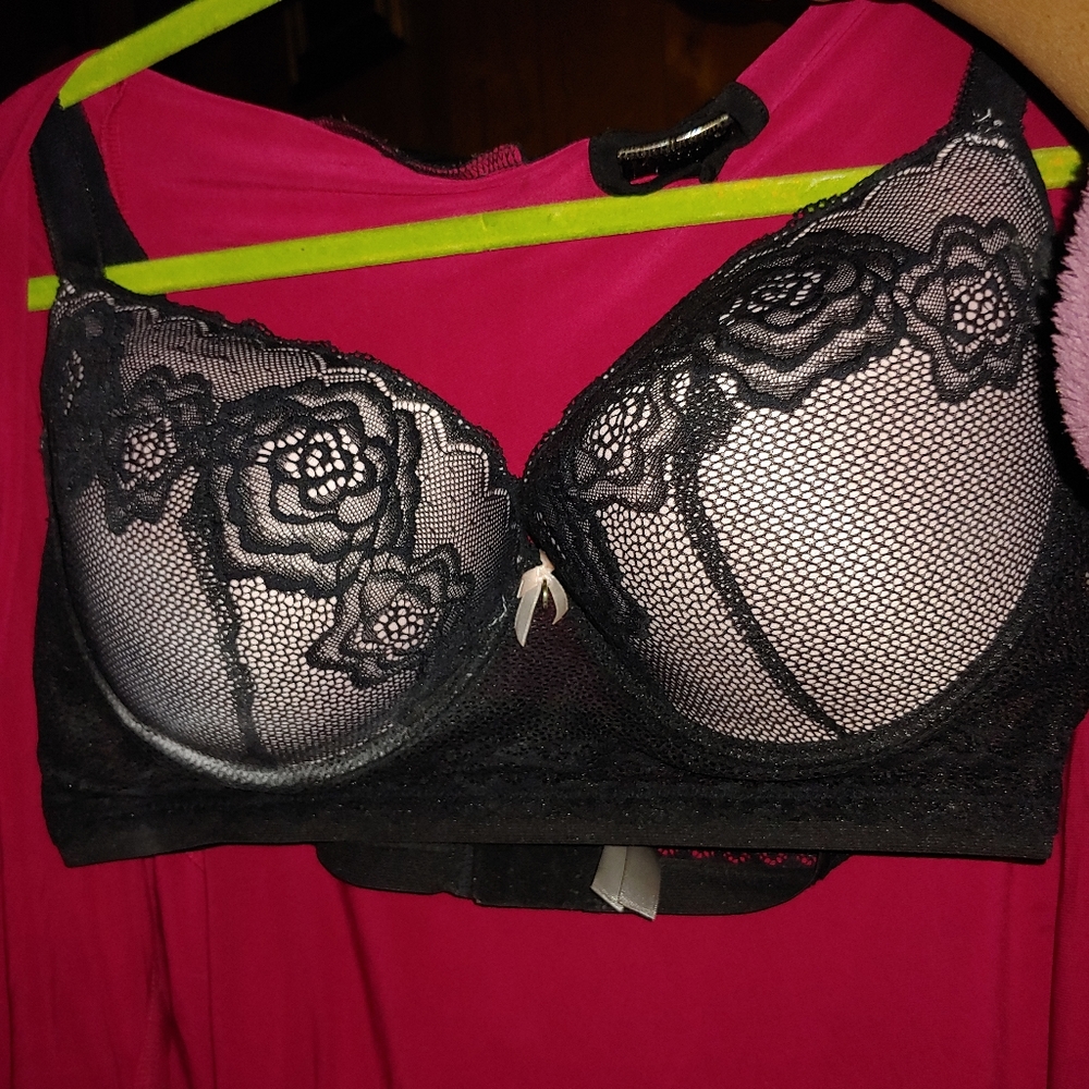 ❤Daisy Fuentes Lovely Floral Mesh Padded Bra NWOT